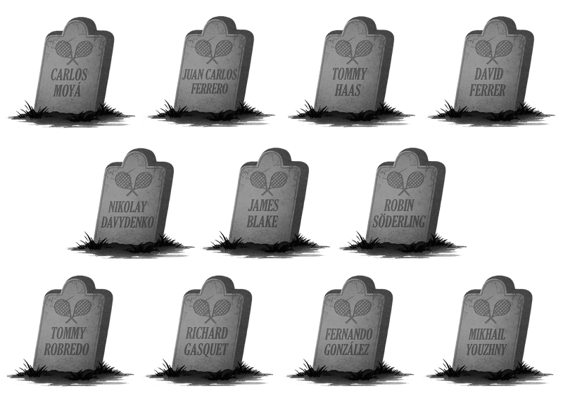 Illustration for article titled Roger Federer's Graveyard